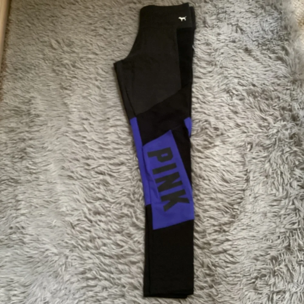 Pink Yoga Purple/Black Flat Legging Size S NWT